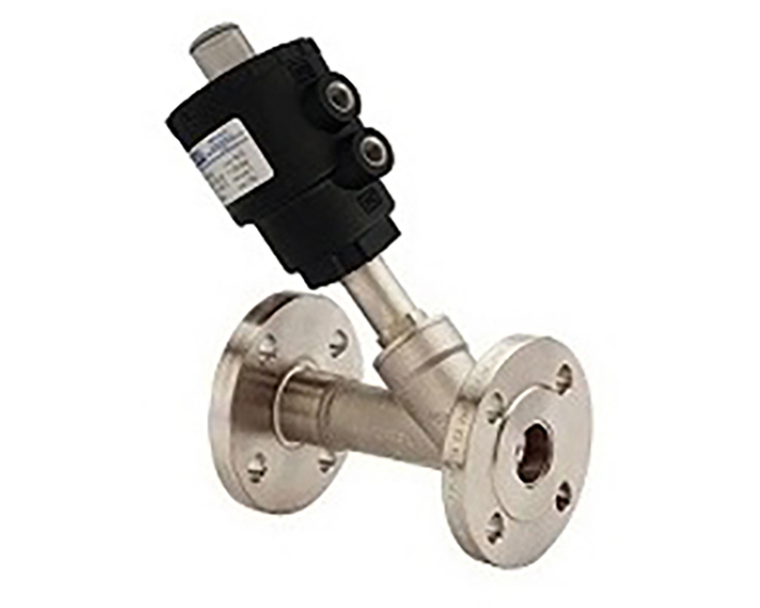 ARES® stainless steel actuated angle seat valve 1470 NC DN15 RF PN16